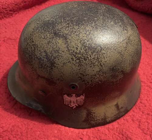 WW2 German Battled Damage M40 Helmet