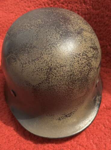 WW2 German Battled Damage M40 Helmet